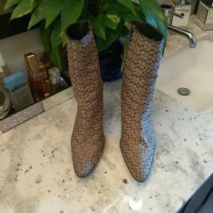 Authentic Coach Mini Monogram Ankle Boots